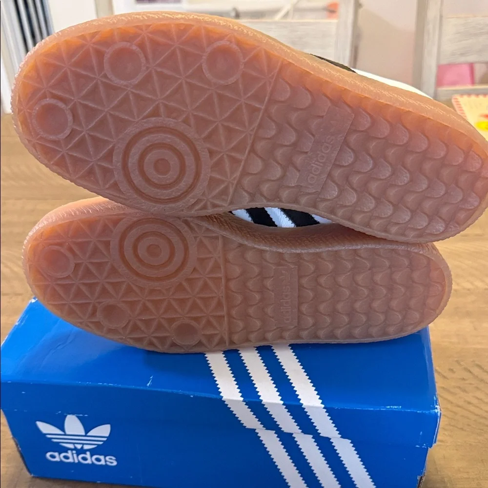 Adidas White, Black, and Tan Platform Sneakers - Picture 3 of 5
